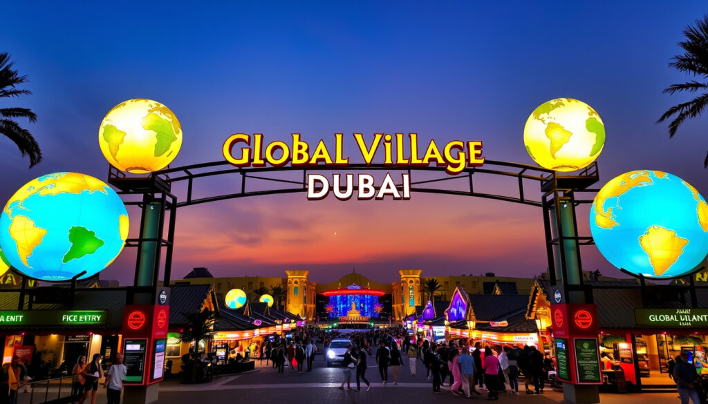 سعر تذكرة القرية العالمية دبي 2026: 25-30 درهم ومواعيد